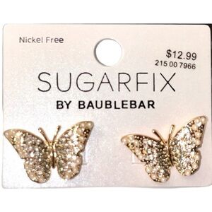 Earrings Shimmery Butterflies, Sugar Fix by Bauble Bar, Nickel Free
